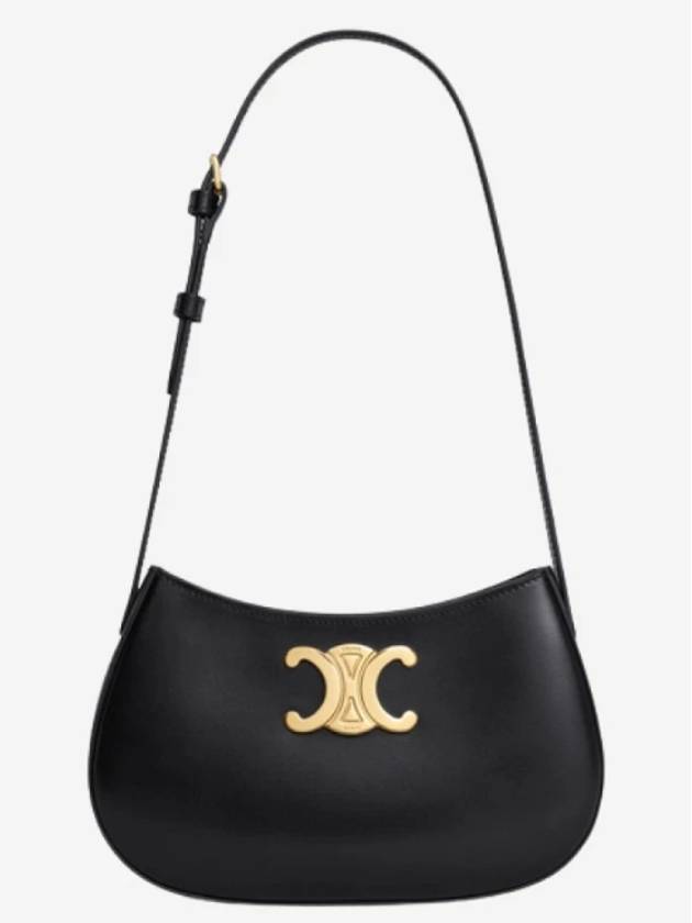 Calfskin Medium Tilly Shoulder Bag Black - CELINE - BALAAN 4