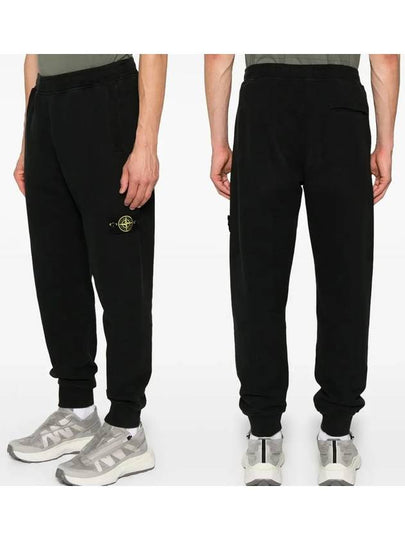 Signature Wappen Patch Cotton Baggy Pants Black - STONE ISLAND - BALAAN 2