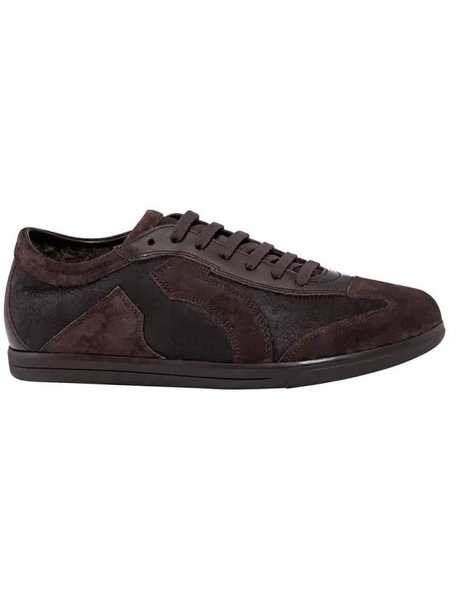 Salvatore Benbow Suede Leather Low Top Sneakers Brown - SALVATORE FERRAGAMO - BALAAN 1