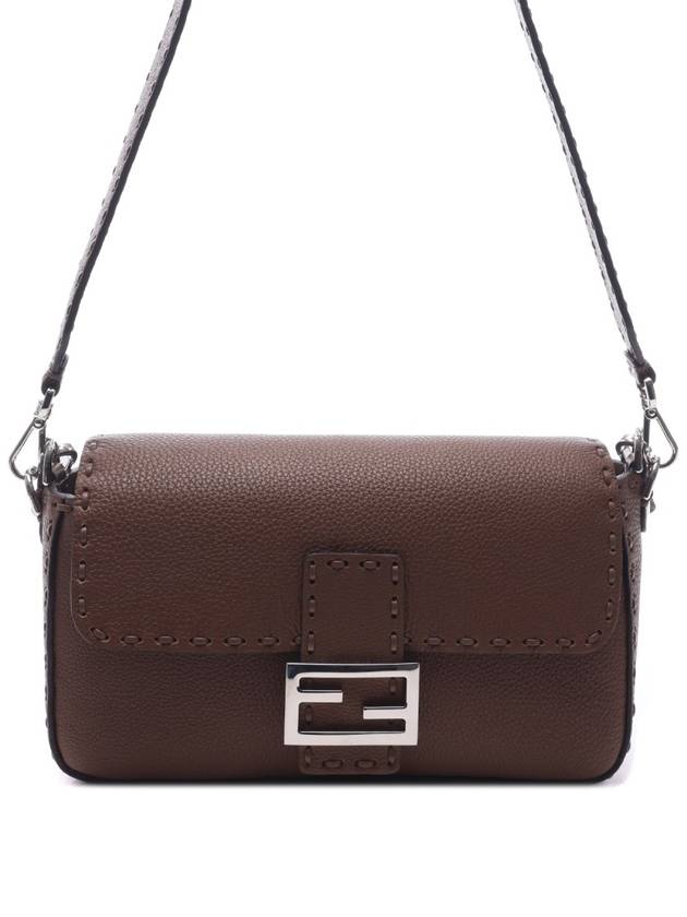 Baguette Selleria Medium Shoulder Bag Brown - FENDI - BALAAN 3