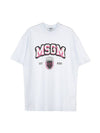 Logo Print Cotton Short Sleeve T-Shirt White - MSGM - BALAAN 10