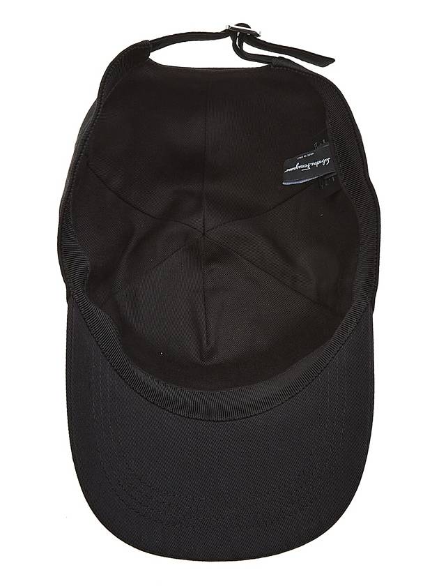 Gancini Logo Base Ball Cap Black - SALVATORE FERRAGAMO - BALAAN 6