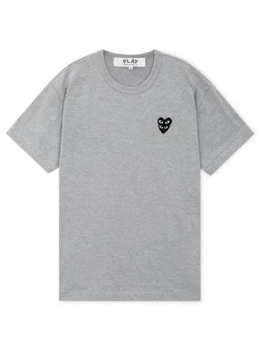 Women s Double Heart Gray Short Sleeve T Shirt AX T296 051 1 1208151 - COMME DES GARCONS - BALAAN 1