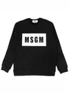 Women s Box Logo Sweatshirt Black 2000MDM523 - MSGM - BALAAN 7