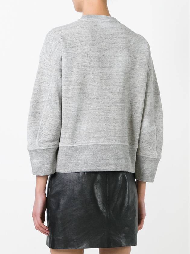 heather gray cropped sweatshirt - DSQUARED2 - BALAAN 4