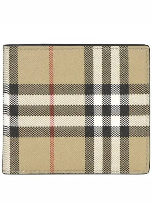 Check Pattern Half Halfwallet Beige - BURBERRY - BALAAN 2