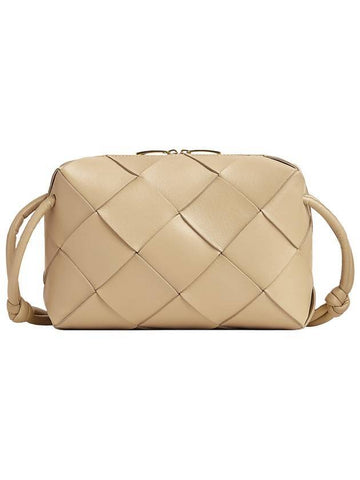 Cassette Intrecciato Small Cross Bag Beige - BOTTEGA VENETA - BALAAN 1