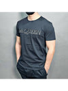 Embroidered Logo Short Sleeve T-Shirt Black - ALEXANDER MCQUEEN - BALAAN 7