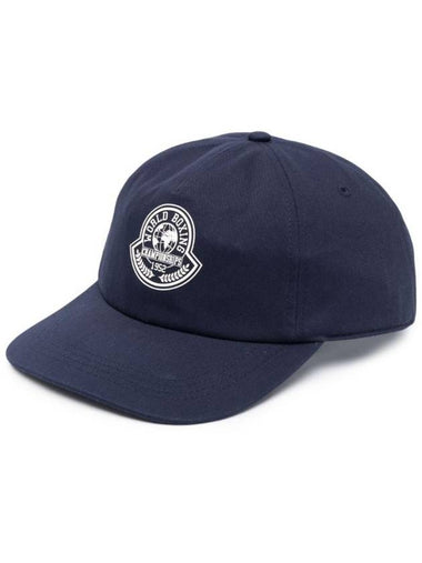 Logo Print Base Ball Cap Navy - MONCLER - BALAAN 1