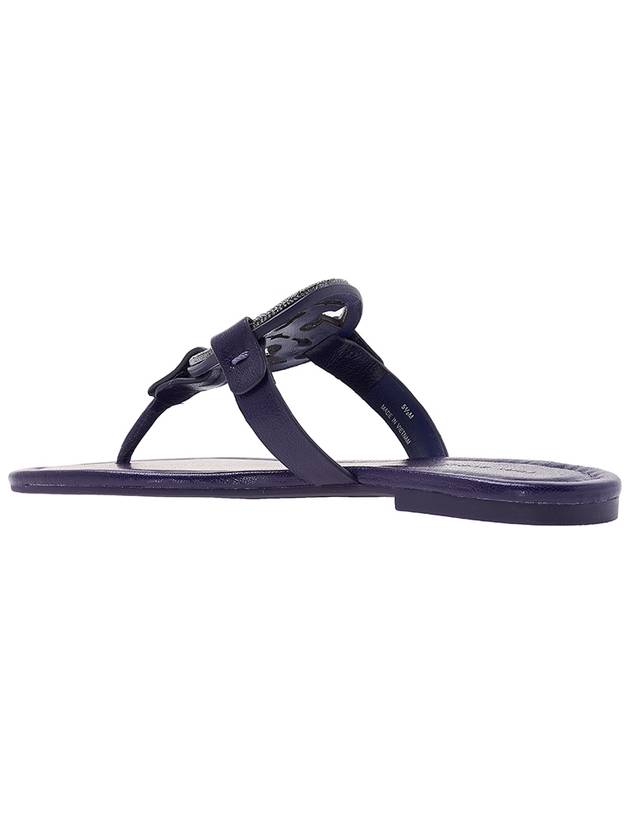 Women's Miller Leather Flip Flops Purple - TORY BURCH - BALAAN 4