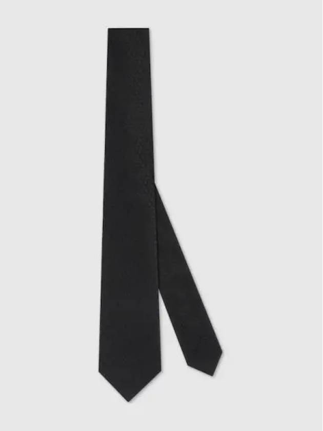 All Over Silk Tie Black - GUCCI - BALAAN 2