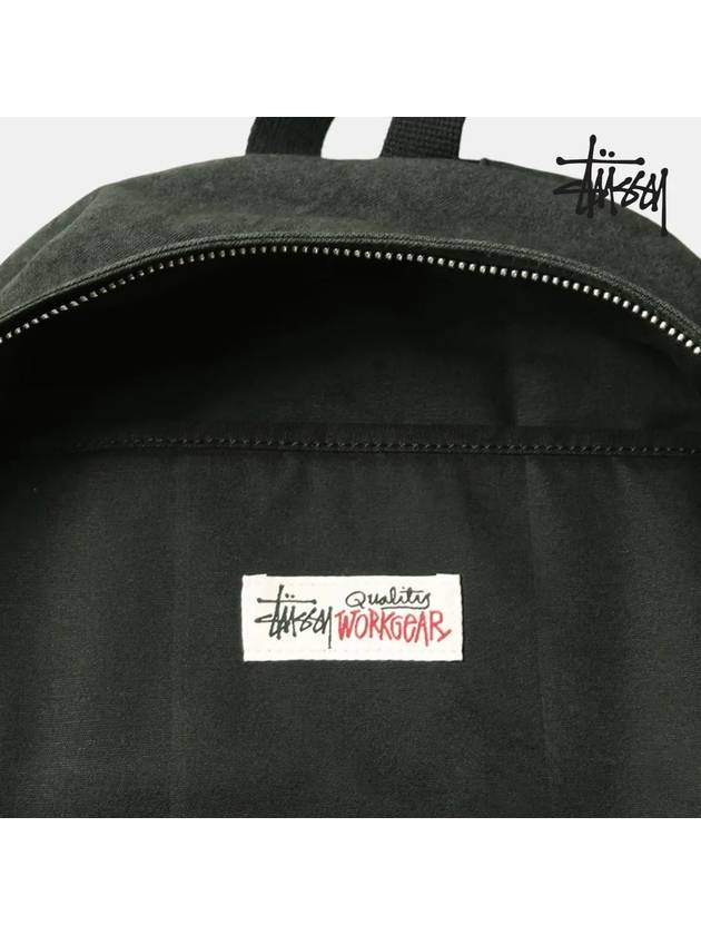 Canvas Backpack Washed Student Unisex Black - STUSSY - BALAAN 5