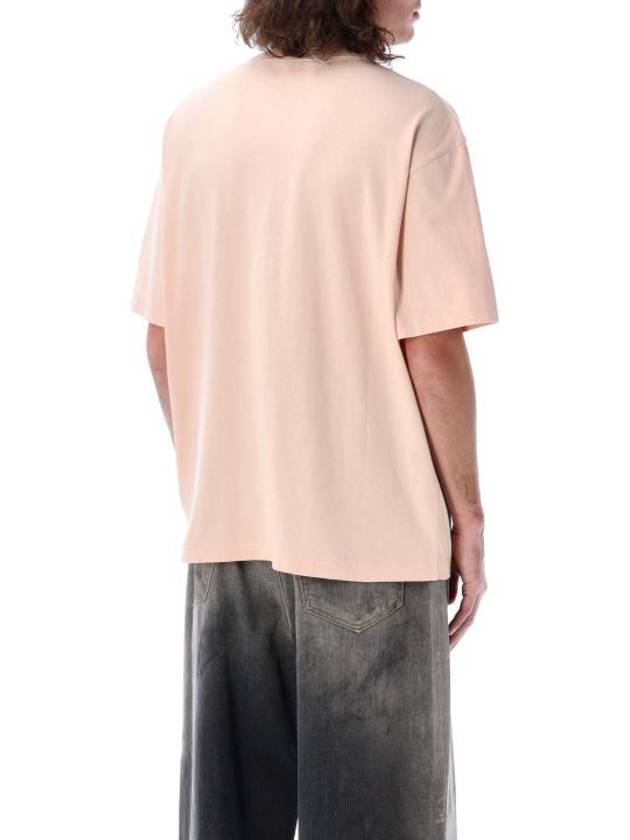 Crewneck Cotton Short Sleeve T-Shirt Light Pink - ACNE STUDIOS - BALAAN 3