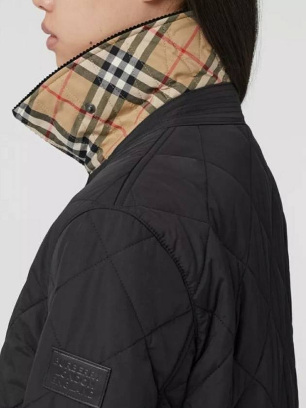 Diamond Quilted Thermoregulated Barn Jacket Black - BURBERRY - BALAAN 4