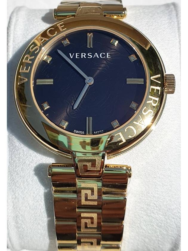 New Lady Black Dial Steel and Gold Plated Women's Watch - VERSACE - BALAAN 1