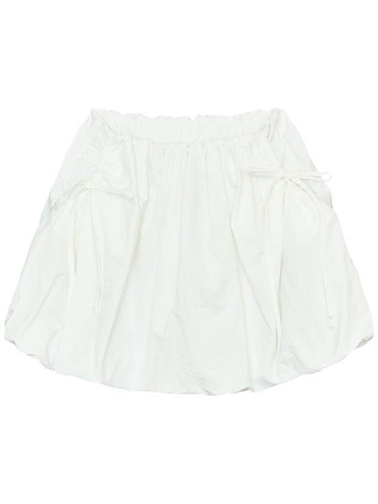 IBA24WSK18WH VOLUME NYLON SKIRT WHITE - ITZAVIBE - BALAAN 1