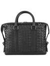 Classic Intrecciato Zipper Leather Brief Case Black - BOTTEGA VENETA - BALAAN 6