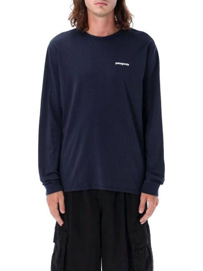 P6 Logo Responsibili Long Sleeve T-Shirt Birch Navy - PATAGONIA - BALAAN 2