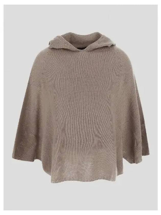Beige cashmere hooded knit - FABIANA FILIPPI - BALAAN 1