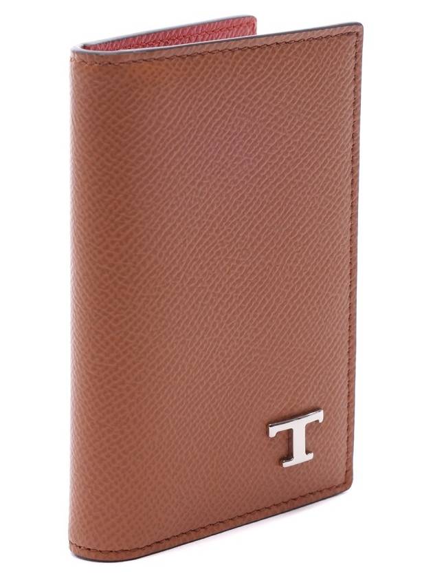 Logo decorated two fold wallet XAMTSYFA200RTV - TOD'S - BALAAN 4