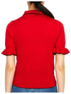 Cashmere Silk Knit Top Red - DIOR - BALAAN 5