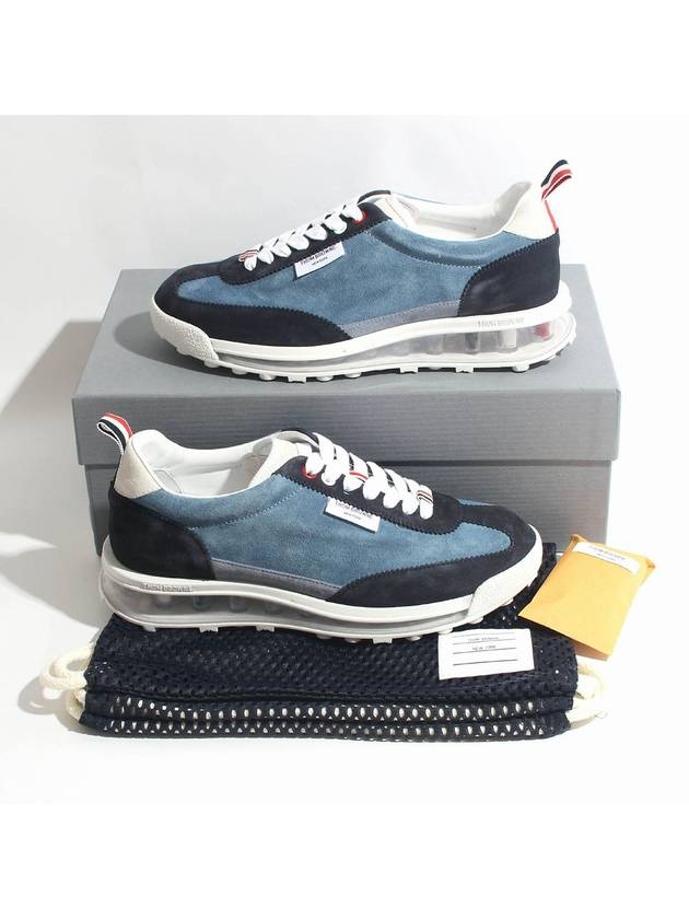 Tech Runner Low Top Sneakers Navy - THOM BROWNE - BALAAN 7