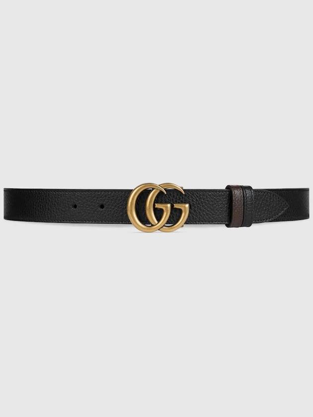 Double G Buckle Reversible Belt Black - GUCCI - BALAAN 2