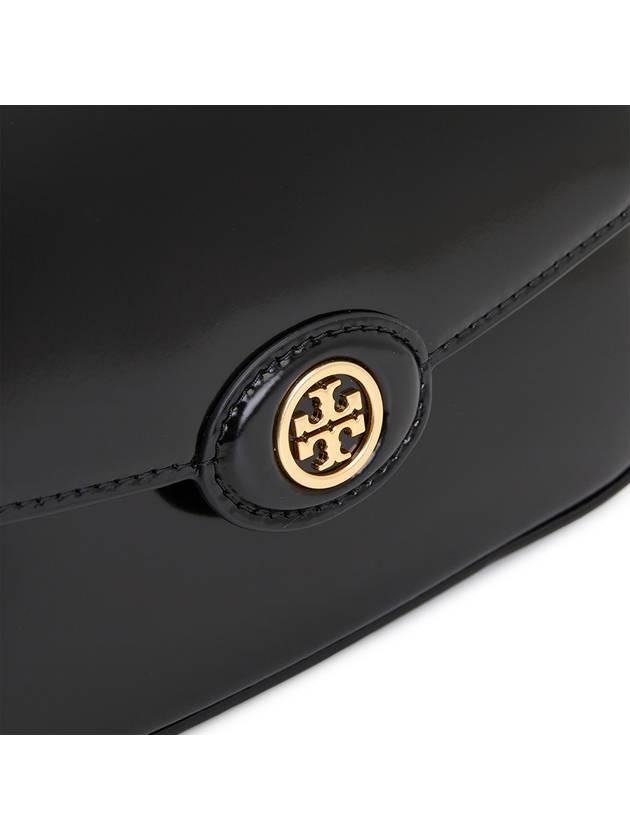 Small Robinson Spazzolato Cross Bag Black - TORY BURCH - BALAAN 8