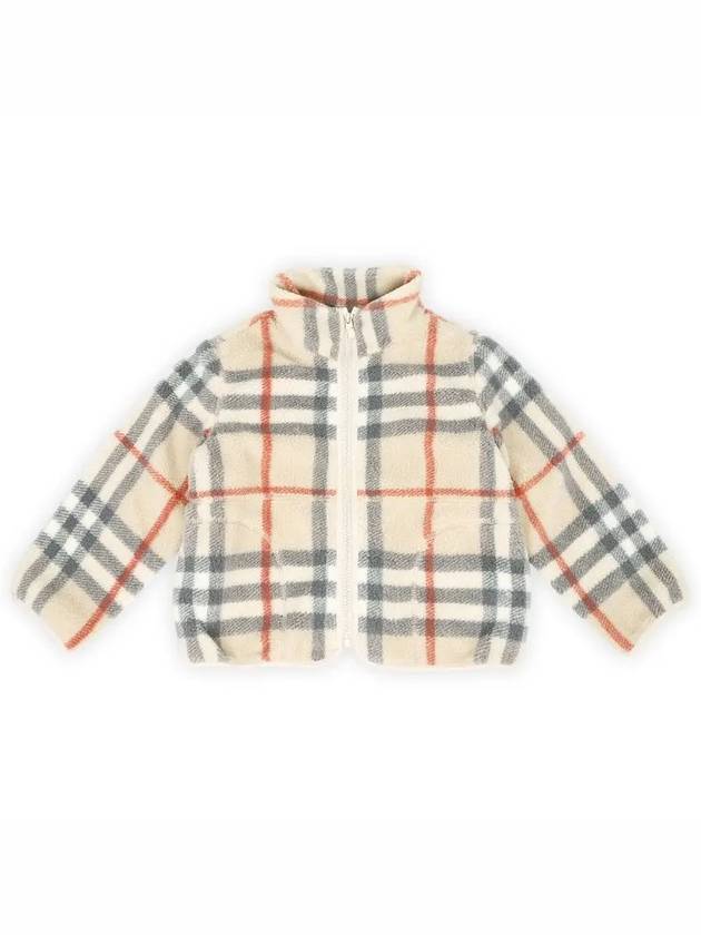 Kids Vintage Check Fleece Jacket Beige - BURBERRY - BALAAN 2