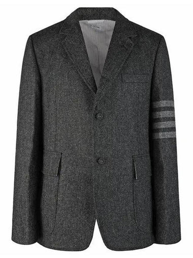 23FW MJU560A 05385 025 Diagonal Tweed Blazer Gray 988677 - THOM BROWNE - BALAAN 1