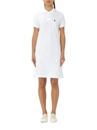 Women's Pony Logo Midi Dress White - POLO RALPH LAUREN - BALAAN 2