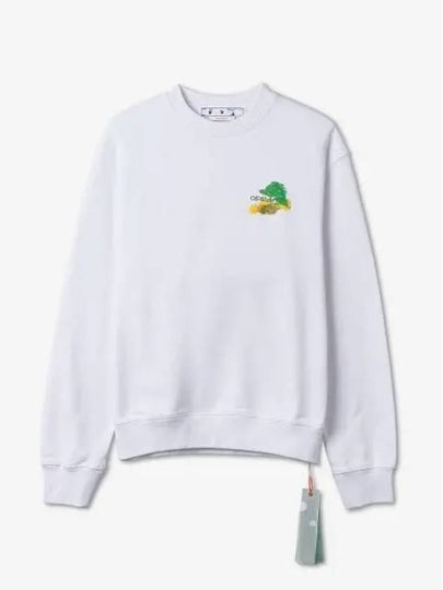 Men's Brush Arrow Slim Crew Neck Sweatshirt White - OFF WHITE - BALAAN 2