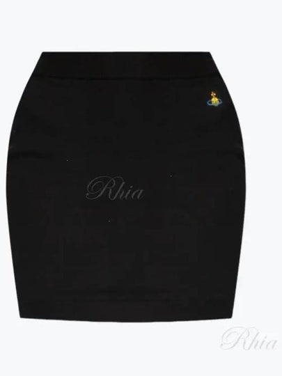 Logo Bea Mini H Line Skirt Black - VIVIENNE WESTWOOD - BALAAN 2