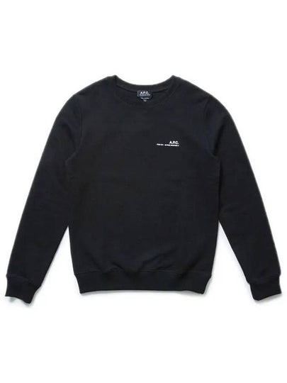 Item Logo Cotton Sweatshirt Black - A.P.C. - BALAAN 2