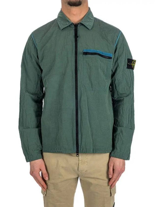 Nylon Metal Econyl Regenerated Zip-Up Jacket Green - STONE ISLAND - BALAAN 2