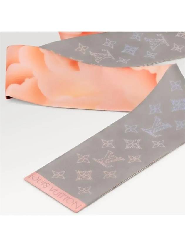 Flight Mode Mahina Cloudy Flower Scarf Pink Grey - LOUIS VUITTON - BALAAN 4