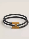 Tunis Tresse Gold Bracelet Noir - HERMES - BALAAN 2