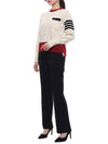 Women's 4 Bar Mohair Tweed Pullover Knit Top Ivory - THOM BROWNE - BALAAN 5