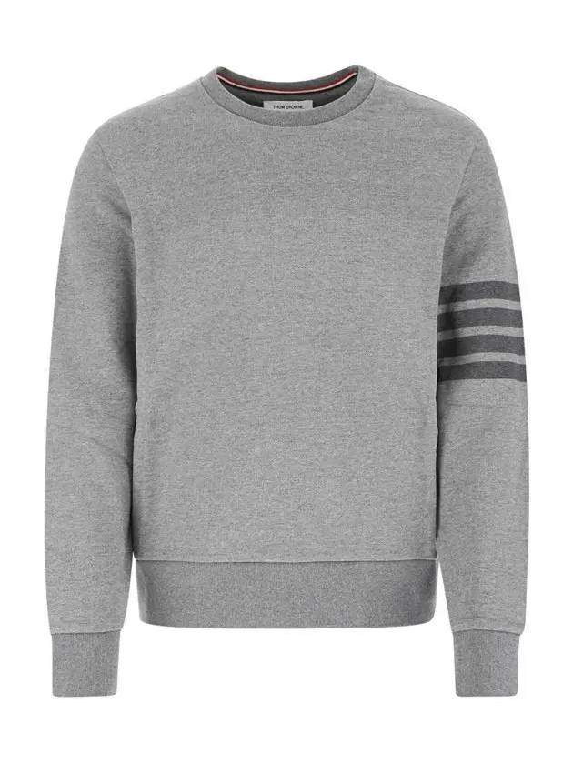 4 Bar Tonal Crew Neck Sweatshirt Grey - THOM BROWNE - BALAAN 2