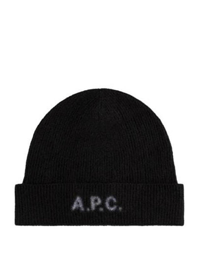 Harry Logo Print Wool Beanie Black - A.P.C. - BALAAN 2