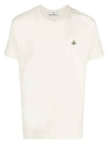 Chest ORB Logo Short Sleeve T-Shirt Beige - VIVIENNE WESTWOOD - BALAAN 2