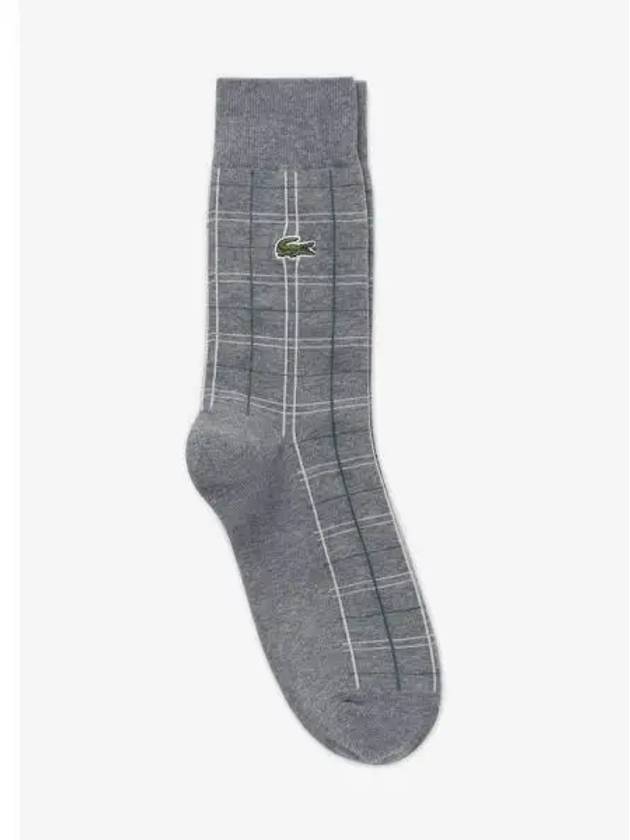 Men s Grid Check Gentleman Socks RA024E 54G CCA Domestic Product GQ2N24020663463 - LACOSTE - BALAAN 1