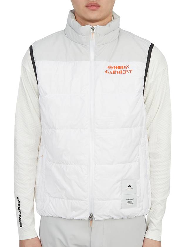 Logo Down Vest White - HORN GARMENT - BALAAN 2