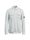 Linen Pocket Long Sleeve Shirt Grey - CP COMPANY - BALAAN 2