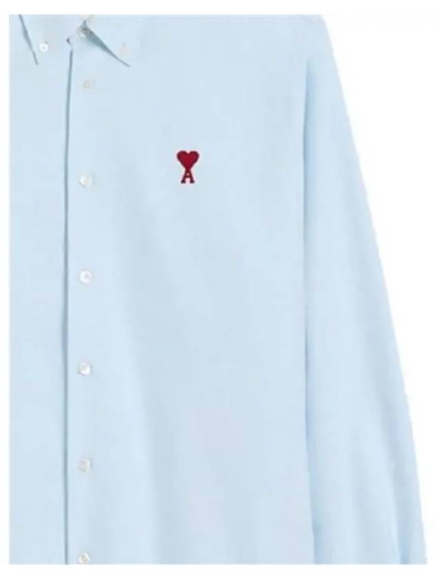 De Coeur Long Sleeve Shirt Light Blue - AMI - BALAAN 5