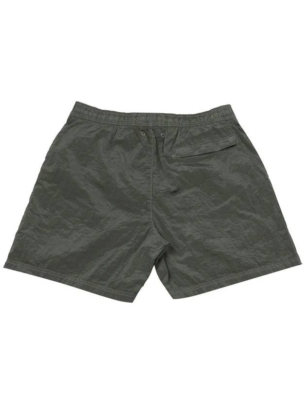 Men's Crinkle Swim Shorts Green - STONE ISLAND - BALAAN 3