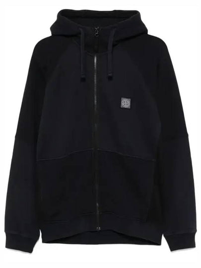 Logo Patch Hooded Jacket Navy - STONE ISLAND - BALAAN 2