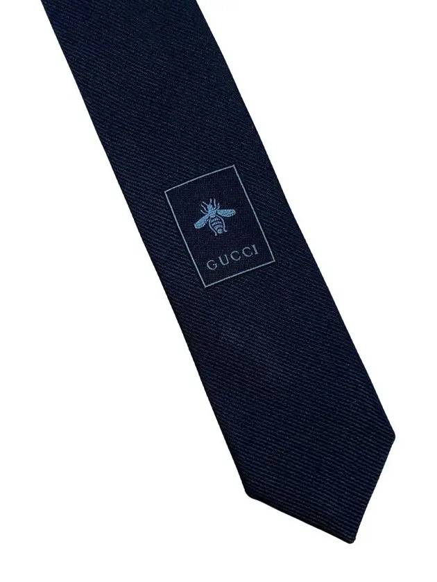 Tiger Tie Dark Navy - GUCCI - BALAAN 8