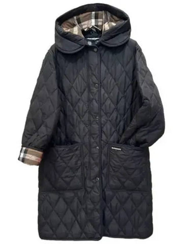 Park Gate Quilted Hooded Long Jacket 271801 - BURBERRY - BALAAN 1