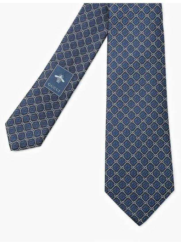 GG Rhombus motif silk tie - GUCCI - BALAAN 4